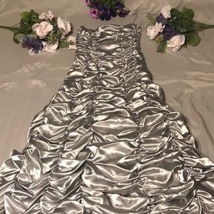 NWT Silver Prom Dress